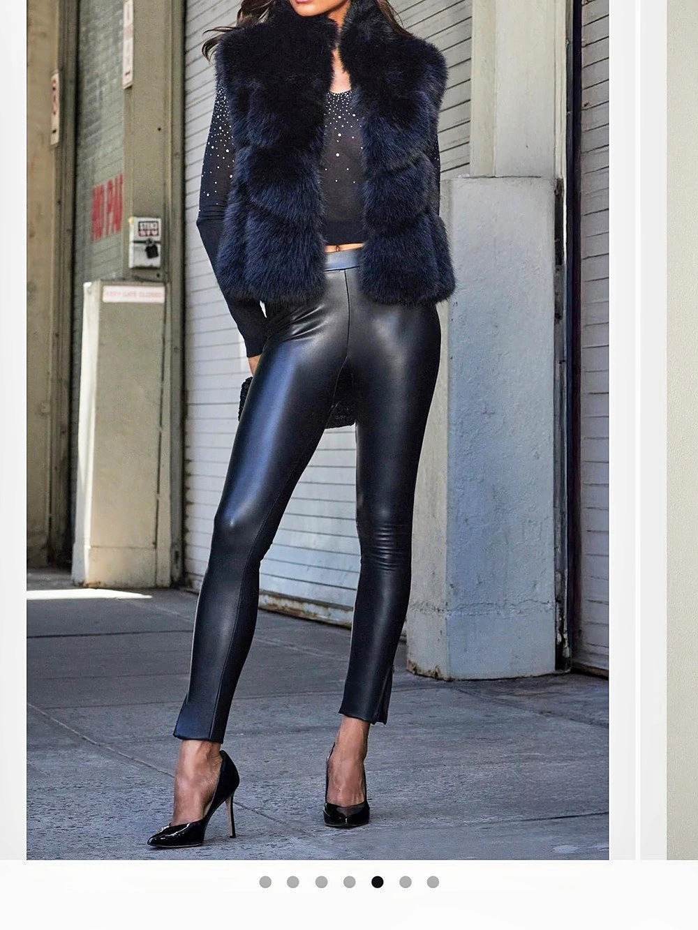 Generation Love Faux Fur Vest in Black Like New